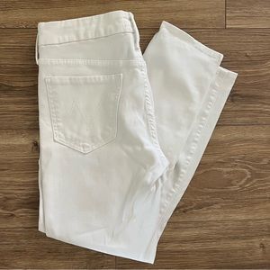 MOTHER white jeans - the looker crop - size 28 (glass slipper)
